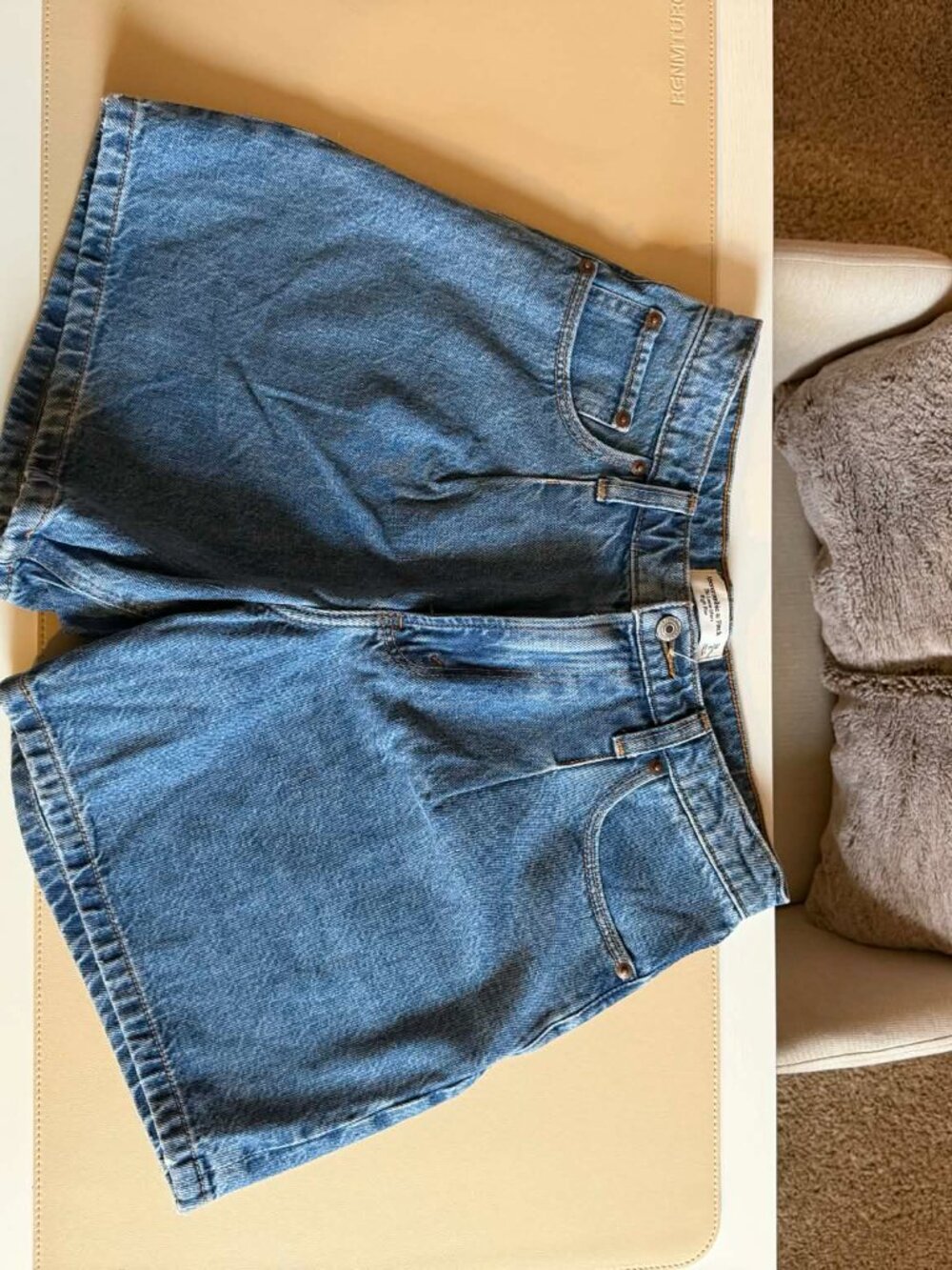 Abercrombie High Rise Denim Shorts Size 28 Dark Wash